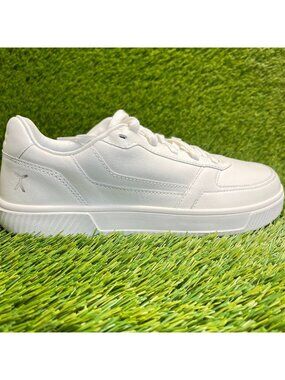 Flux Footwear Adapt Leather Trainer White Mens Size 8.5 Athletic Shoes Sneakers